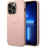 Guess Leather Saffiano Case Iphone 14 Pro Max Pink Backcover - (GUHCP14XPSASBP)