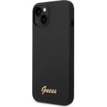 Guess Silicone Metal Logo Case Iphone 14 Black Backcover - (GUHCP14SSLSMK)