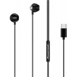 Powertech Earphones �� ��������� Prime, USB-C, 1.2m, ����� - (PT-1032)