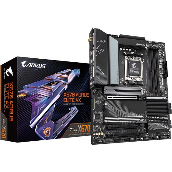 Gigabyte Motherboard AM5,DDR5 - (X670 Aorus Elite AX)