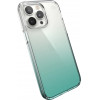 Speck (150093-9594) Iphone 14 Pro Max CASE, Presidio Perfect Clear Ombre (CLEAR/Fantasy Teal FADE)