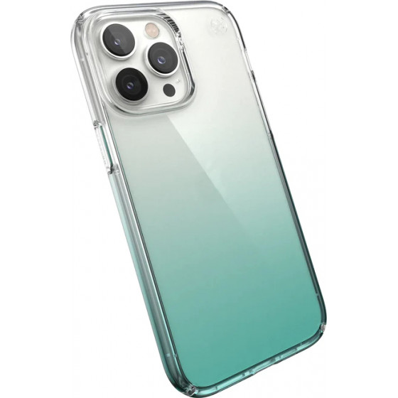 Speck (150093-9594) Iphone 14 Pro Max CASE, Presidio Perfect Clear Ombre (CLEAR/Fantasy Teal FADE)