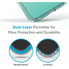 Speck (150122-9594) Iphone 14 Plus CASE, Presidio Perfect Clear Ombre (CLEAR/Fantasy Teal FADE)