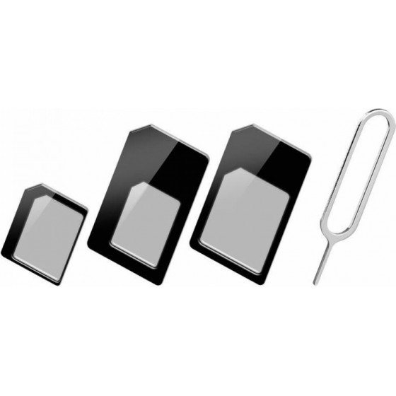 Techly I-SIM-3 - Adapter ��� Sim Card (4in1) - (8057685301535)