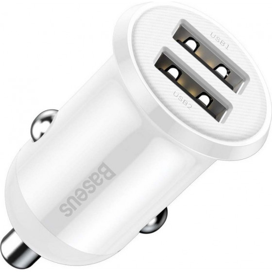 Baseus ��������� ����������� ������ Grain Pro ��������� ������� 3.1A �� �����: 2xUSB - (CCALLP-02)