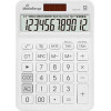 MediaRange Calculator with tax function, 12-digit LCD, solar and battery powered, white - (MROS191)