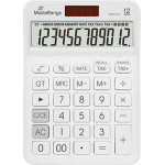 MediaRange Calculator with tax function, 12-digit LCD, solar and battery powered, white - (MROS191)