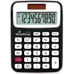 MediaRange Compact calculator with 10-digit LCD, solar and battey-powered, black/white - (MROS190)