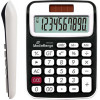MediaRange Compact calculator with 10-digit LCD, solar and battey-powered, black/white - (MROS190)