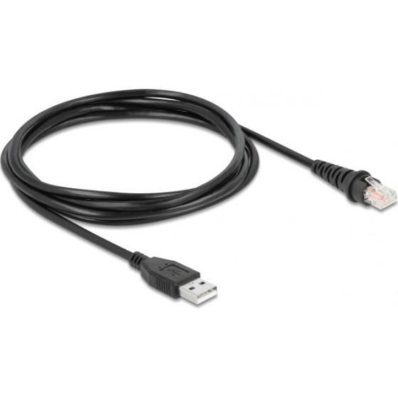 DELOCK ������� USB �� RJ50 ��� barcode scanner, 1.5m, ����� - (90598)
