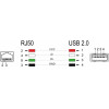 DELOCK ������� USB �� RJ50 ��� barcode scanner, 2m, ���� - (90599)