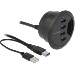 DELOCK USB hub 4x USB 3.0, 5Gbps, 60/80mm, ����� - (62868)