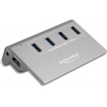 DELOCK USB hub 4x USB �����, 10 Gbps, ���� - (64181)