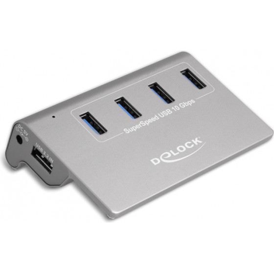 DELOCK USB hub 4x USB �����, 10 Gbps, ���� - (64181)