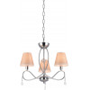 Homelighting E002-3 LAKI PENDANT LAMP CHROME & WHITE SHADE 1E1 - (77-3664)