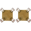 Homelighting G9078-4R (x2) Vitro Spot Packet Stained glass with bronze base and rotating heads+ - (77-8868)