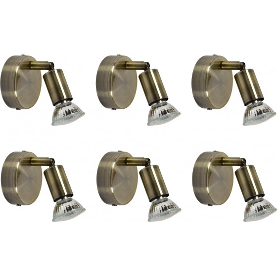 Homelighting SE 140-BR1 (x6) Saba Packet Bronze adjustable spotlight+ - (77-8837)