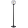 Homelighting SE 3000-1 BLACK FLOOR LAMP GLOBE CLEAR 1B2 - (77-4481)