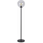 Homelighting SE 3000-1 BLACK FLOOR LAMP GLOBE CLEAR 1B2 - (77-4481)