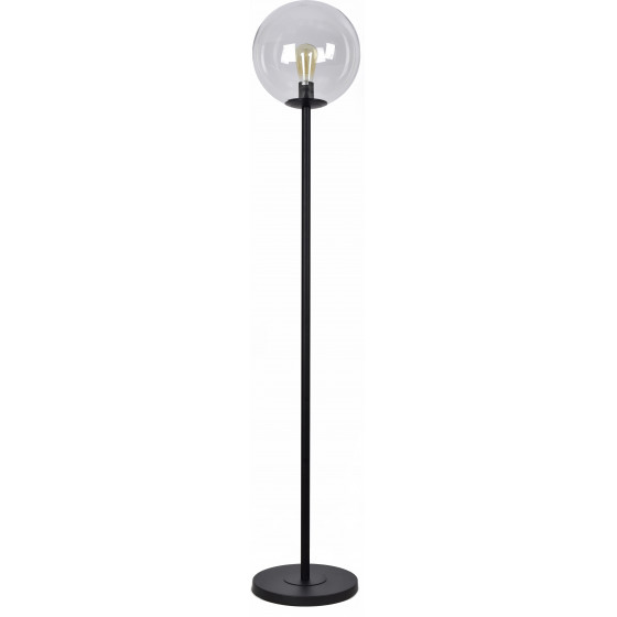 Homelighting SE 3000-1 BLACK FLOOR LAMP GLOBE CLEAR 1B2 - (77-4481)