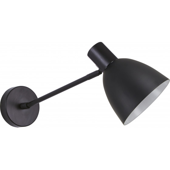 Homelighting SE21-BL-22-MS2 ADEPT BLACK WALL LAMP BLACK METAL SHADE+ - (77-8324)