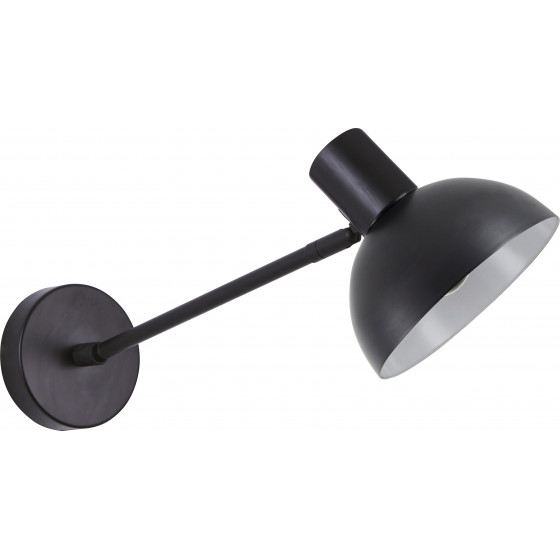 Homelighting SE21-BL-22-MS3 ADEPT BLACK WALL LAMP BLACK METAL SHADE+ - (77-8325)