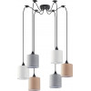 Homelighting SE21-BL-B10-BL6-SH123 ADEPT FLEX White, Grey, Brown Fabric Shade Pendant+ - (77-8963)
