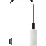 Homelighting SE21-BL-GL3 ADEPT TUBE Black Matt Wall Lamp White Glass+ - (77-8820)