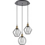 Homelighting SE21-BR-10-3BL-GR12 MAGNUM FLEX Bronze Metal Pendant Black Metal Grid+ - (77-8965)