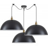 Homelighting SE21-BR-10-BL3-MS50 MAGNUM Bronze Metal Pendant Black Shade with Black Fabric Cable+ - (77-8701)