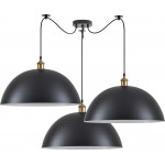 Homelighting SE21-BR-10-BL3-MS50 MAGNUM Bronze Metal Pendant Black Shade with Black Fabric Cable+ - (77-8701)