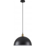 Homelighting SE21-BR-10-MS40 MAGNUM Bronze Metal Pendant Black Shade with Black Fabric Cable+ - (77-8695)