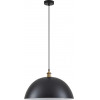 Homelighting SE21-BR-10-MS50 MAGNUM Bronze Metal Pendant Black Shade with Black Fabric Cable+ - (77-8699)