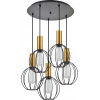 Homelighting SE21-GM-4-5BL-GR1 ADEPT TUBE Gold Matt Pendant Black Metal Grid+ - (77-8629)
