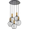 Homelighting SE21-GM-4-5BL-GR12 ADEPT FLEX Gold Matt Pendant Black Metal Grid+ - (77-8936)