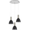 Homelighting SE21-NM-4-3NM-MS2 ADEPT TUBE Nickel Matt Pendant Black Metal Shade+ - (77-8460)