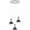 Homelighting SE21-NM-4-3NM-MS3 ADEPT TUBE Nickel Matt Pendant Black Metal Shade+ - (77-8467)