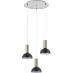 Homelighting SE21-NM-4-3NM-MS3 ADEPT TUBE Nickel Matt Pendant Black Metal Shade+ - (77-8467)