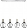 Homelighting SE21-NM-4-4BL-GR12 ADEPT FLEX Nickel Matt Pendant Black Metal Grid+ - (77-8922)