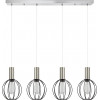 Homelighting SE21-NM-4-4NM-GR2 ADEPT TUBE Nickel Matt Pendant Black Metal Grid+ - (77-8448)