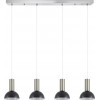 Homelighting SE21-NM-4-4NM-MS3 ADEPT TUBE Nickel Matt Pendant Black Metal Shade+ - (77-8469)