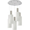 Homelighting SE21-NM-4-5NM-GL3 ADEPT TUBE Nickel Matt Pendant White Glass+ - (77-8475)
