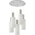 Homelighting SE21-NM-4-5NM-GL3 ADEPT TUBE Nickel Matt Pendant White Glass+ - (77-8475)
