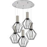 Homelighting SE21-NM-4-5NM-GR1 ADEPT TUBE Nickel Matt Pendant Black Metal Grid+ - (77-8440)
