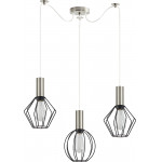 Homelighting SE21-NM-4-BL3-GR12 ADEPT FLEX Nickel Matt Pendant Black Metal Grid+ - (77-8924)