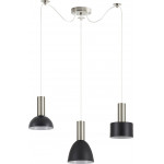 Homelighting SE21-NM-4-BL3-MS12 ADEPT FLEX Nickel Matt Pendant Black Metal Shade+ - (77-8929)