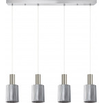 Homelighting SE21-NM-4-GL1-4NM ADEPT TUBE Nickel Matt Pendant Smoked Glass+ - (77-8398)