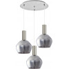 Homelighting SE21-NM-4-GL2-3NM ADEPT TUBE Nickel Matt Pendant Smoked Glass+ - (77-8403)