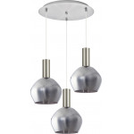 Homelighting SE21-NM-4-GL2-3NM ADEPT TUBE Nickel Matt Pendant Smoked Glass+ - (77-8403)