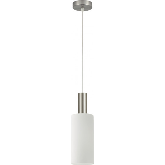 Homelighting SE21-NM-4-GL3 ADEPT TUBE Nickel Matt Pendant White Glass+ - (77-8470)